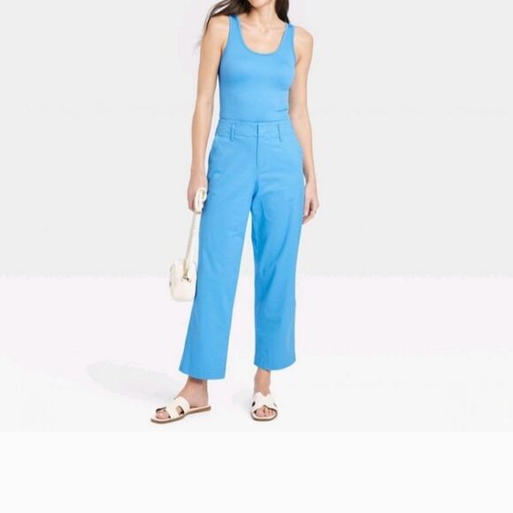 🆕👖High-Rise Straight Hip & Thigh Stretch Chino Pants - Picture 1 of 8
